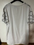 Бяла тениска с надпис VLTN с къси ръкави, снимка 2