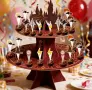 15 бр Хари Потър harry potter къси остри картонени топери за торта мъфини кексчета парти рожден, снимка 1