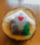 Коледна декорация къщичка  / Коледна играчка за елха от филц ръчна изработка , снимка 1 - Декорация за дома - 34405937