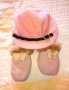 Бебешки ръкавици и шапка розови комплект, снимка 5