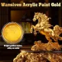 Нова Нетоксична акрилна боя със златист блясък за декорация и изкуство, снимка 2