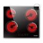 Cooksir CSC-D46001-BB – Стъклокерамичен плот за вграждане с 4 зони, 9 нива на мощност, таймер , снимка 1