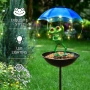 Соларна лампа ЖАБА за градина с чадър и хранилка за птици (84 см) - КОД 4998, снимка 2
