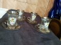 четири стъклени чаши за чай,кафе-комплект, снимка 1 - Антикварни и старинни предмети - 30529389