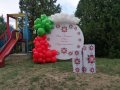 Свето Кръщение с шевица арка, балони, украса за град Варна
