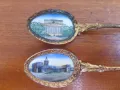 Сувенирни лъжички 2 бр с емайл Ленинград СССР , снимка 2