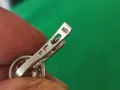 Сребърни обеци със златни елементи 0,875, снимка 5