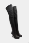 Разкошни Vic Matie нови  дълги черни чизми ботуши до каляното кожени , снимка 13