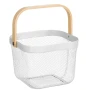 Метална квадратна кошница за съхранение, Бял, 24,5x24,5x18 см., снимка 3
