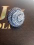 Уникален огромен сребърен пръстен със Сваровски кристали , снимка 9
