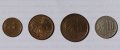 Монети 1,3,5 и 10 ст. от 1951година