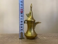 Винтидж месингов арабски кафеник (далла), декоративен, ~12 см, снимка 2