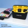 Нови 2 броя Безжични лаважни микрофони за iPhone iPad Android с калъф за зареждане/видеозапис, снимка 2
