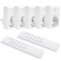 Безжични контакти с дистанционно управление комплект за домакински уреди – 5 контакта Бели, снимка 1