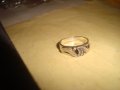 САПФИРЕН СРЕБЪРЕН ПРЪСТЕН СРЕБРО ВИСОКА ПРОБА РЪЧНА ЮВЕЛИРНА ИЗРАБОТКА АРТ ДЕКО УНИКАТ АНГЛИЯ 27259, снимка 9