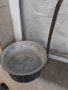 Дълбок меден тиган с желязна дръжка, снимка 1 - Декорация за дома - 37938392