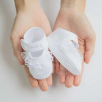 Бебешки Пантофки от плат , снимка 1 - Бебешки обувки - 44554280