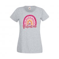 Дамска тениска Свети Валентин Valentine Rainbow, снимка 3 - Тениски - 35647457
