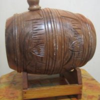 старо дървено буре бъкел със стойка - буренце бъчва бъчвичка, снимка 8 - Други - 31611141