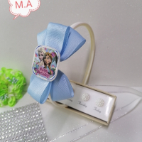 Панделка " Happy Birthday"  на Ана и Елза в светло син, снимка 7 - Аксесоари за коса - 44788757