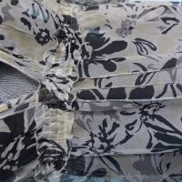 Японска коприна - рокля със сребристи декорации във флорален принт "EKseption"/ японска коприна, снимка 5 - Рокли - 29698288