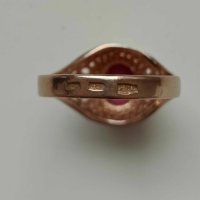 Руски златен пръстен  с рубин 3 , снимка 4 - Пръстени - 42462313