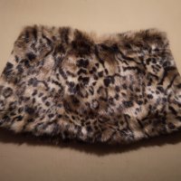 Нова луксозна леопардова шал яка зимен луксозен аксесоар, снимка 1 - Шалове - 31041500