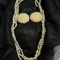 Страхотен ретро комплект естествени перли , снимка 4 - Антикварни и старинни предмети - 39359797