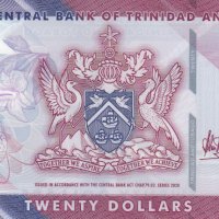20 долара 2020, Тринидад и Тобаго, снимка 1 - Нумизматика и бонистика - 35337689