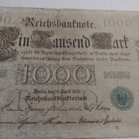 Райх банкнота - Германия - 1000 марки/ 1910 година - 17897, снимка 2 - Нумизматика и бонистика - 31019943