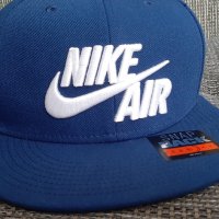 НОВО nike air snap back blue nike true шапка с права твърда козирка, снимка 2 - Шапки - 36630638