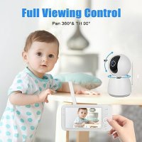 Нов Монитор за Бебе с Панорамна Камера и Двупосочен Звук, снимка 4 - Бебефони - 42549107