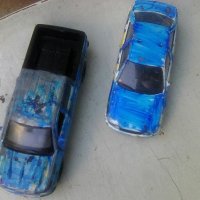 Два умалени модела на пикап и полицейска кола, снимка 2 - Колекции - 42377157