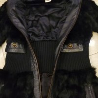  Just Cavalli - уникално палто от естествена кожа и косъм, снимка 4 - Палта, манта - 37839460