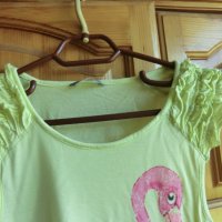 Жълто потниче фламинго, снимка 2 - Детски тениски и потници - 36859975