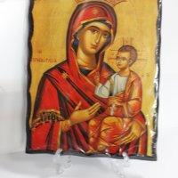 Голяма икона на Пресвета Майка Богородица Закрилница - Модел Б - ръчна изработка, снимка 8 - Икони - 37628761