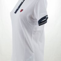 Дамска памучна блуза в бяло с тъмносини кантове Sir Raymond Tailor - M, снимка 4 - Блузи с дълъг ръкав и пуловери - 42823618