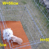 за кучета КЛЕТКА 82-56-см, метална, СГЪВАЕМА. Подходяща е за средни по големина породи кучета , снимка 4 - За кучета - 42623185