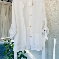 Красиво италианско яке-риза,лен 100%, снимка 12 - Якета - 35173246