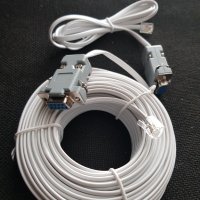 Телефонен кабел 11+1 м. с конектори, снимка 1 - Друга електроника - 29176872