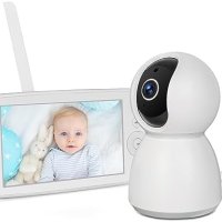 Нов Монитор за Бебе с Панорамна Камера и Двупосочен Звук, снимка 1 - Бебефони - 42549107