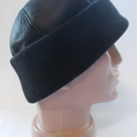 Мъжка кожена шапка,черна-18, снимка 2 - Шапки - 30929222
