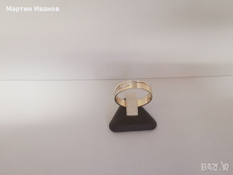 Златна халка бяло и жълто комбинация , снимка 1