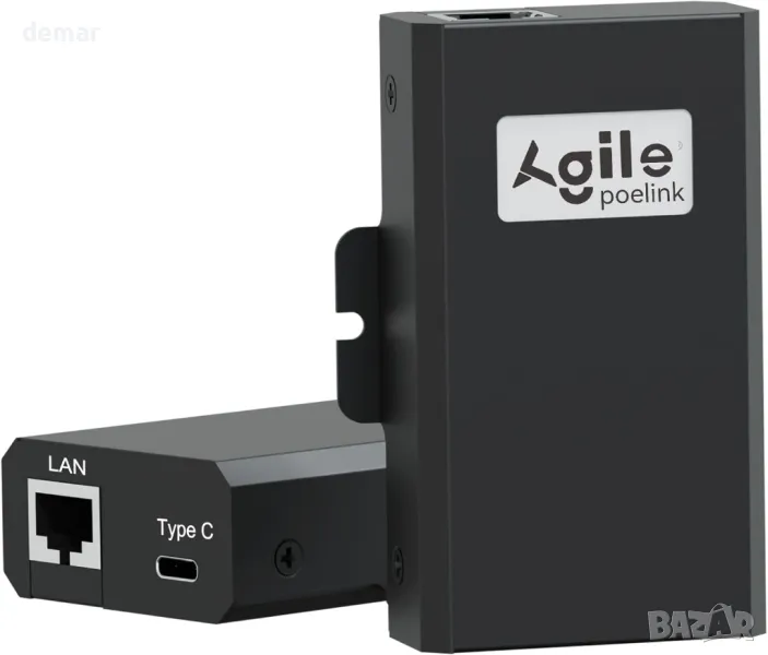 AgilePoElink Gigabit PoE сплитер към USB C, PoE+ конвертор за USB Type-C PD (5V-20V до 27W), снимка 1