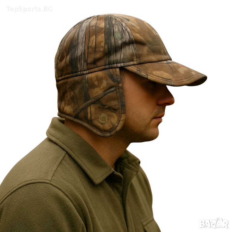 Шапка с Козирка и Ушанки Камуфлажна, снимка 1