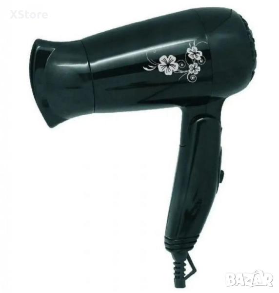 Сешоар Rosberg, 1200W, Черен/Бял, Сгъваема дръжка, снимка 1