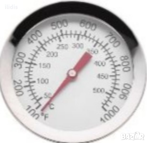Термометър за фурна до 540 градуса по Целзий за барбекю, грил и камина, снимка 1