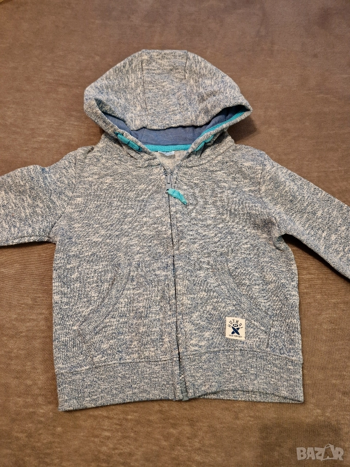 2-3г 98см суитчър, горницас качулка и цип, без следи от употреба , снимка 1