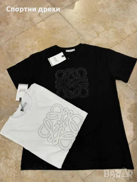 тениски супер лукс,с бродерия и с камъчета в бяло и в черноно, снимка 1
