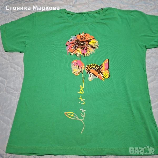 Нова блузка с красиво цвете, снимка 1